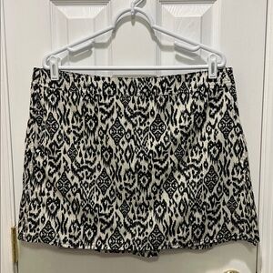 Ripskirt Wrap Skirt Length 1 with Pockets - Black Ikat print Size XL